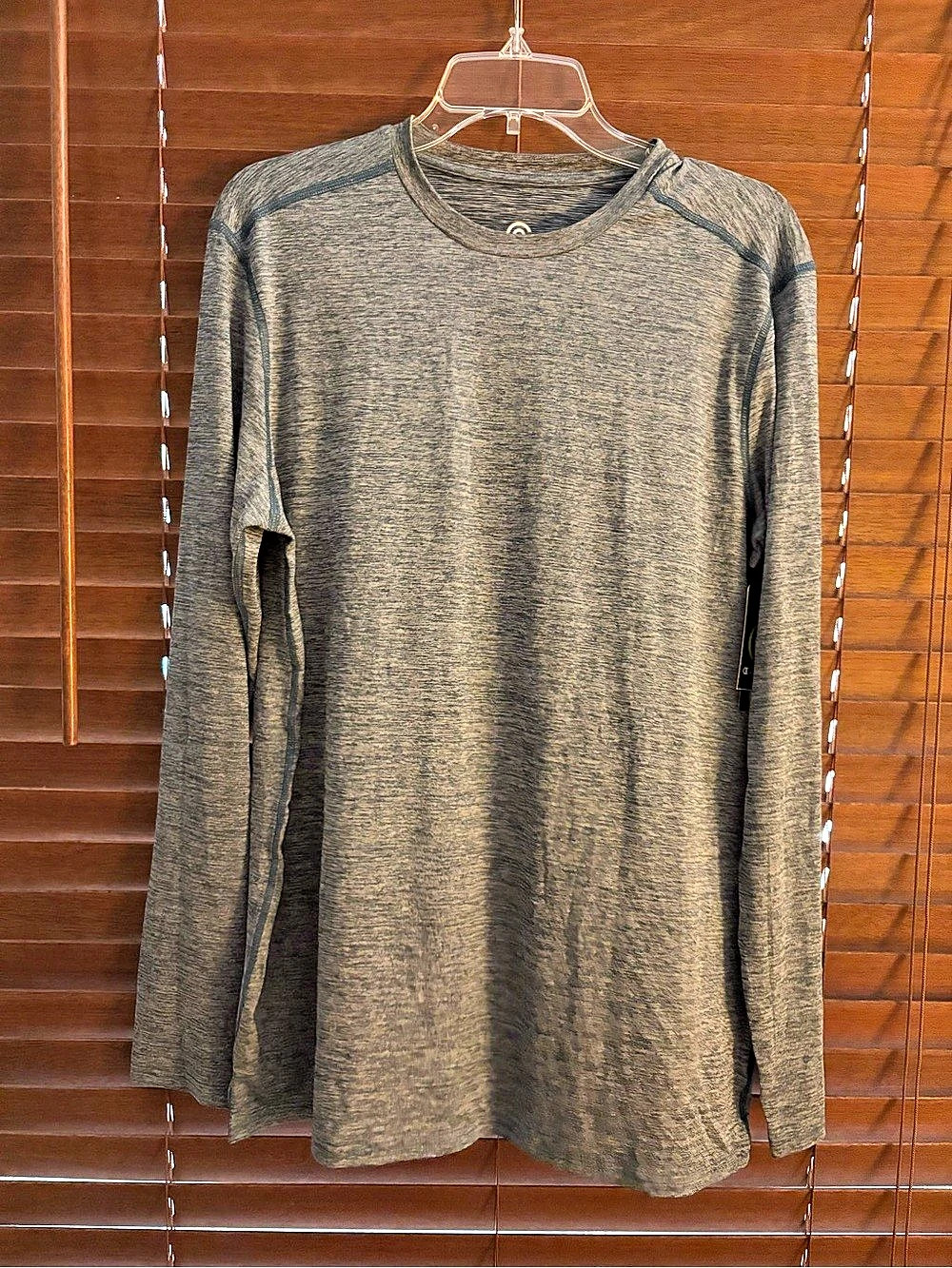 Champion Cloud Knit Long Sleeve Shirt Gray Medium NWT